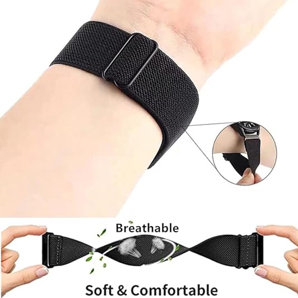 Thumbnail 3 de FYISWHO elastic nylon replacement band (20mm) for Huawei Watch GT 2/GT 3/GT 3 Pro, Watch 2 and Honor Watch ES
