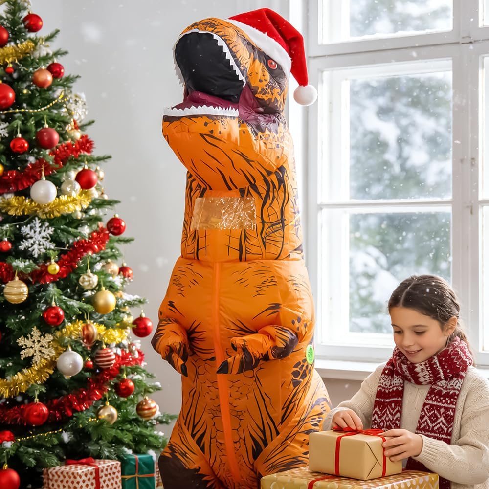 Detalle 2 de Rafalacy Aufblasbares Dinosaurier-Kostüm für Erwachsene
