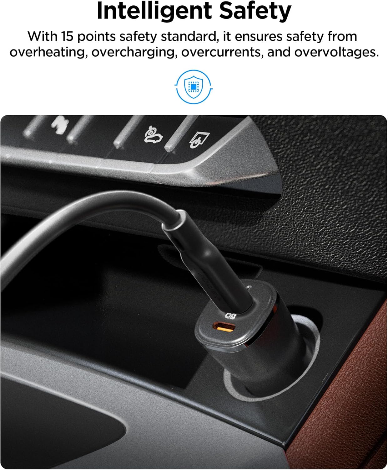 Thumbnail 5 de Spigen ArcStation Essential 50W – Chargeur allume-cigare double port USB‑C (PD/QC 3.0, PPS) compact