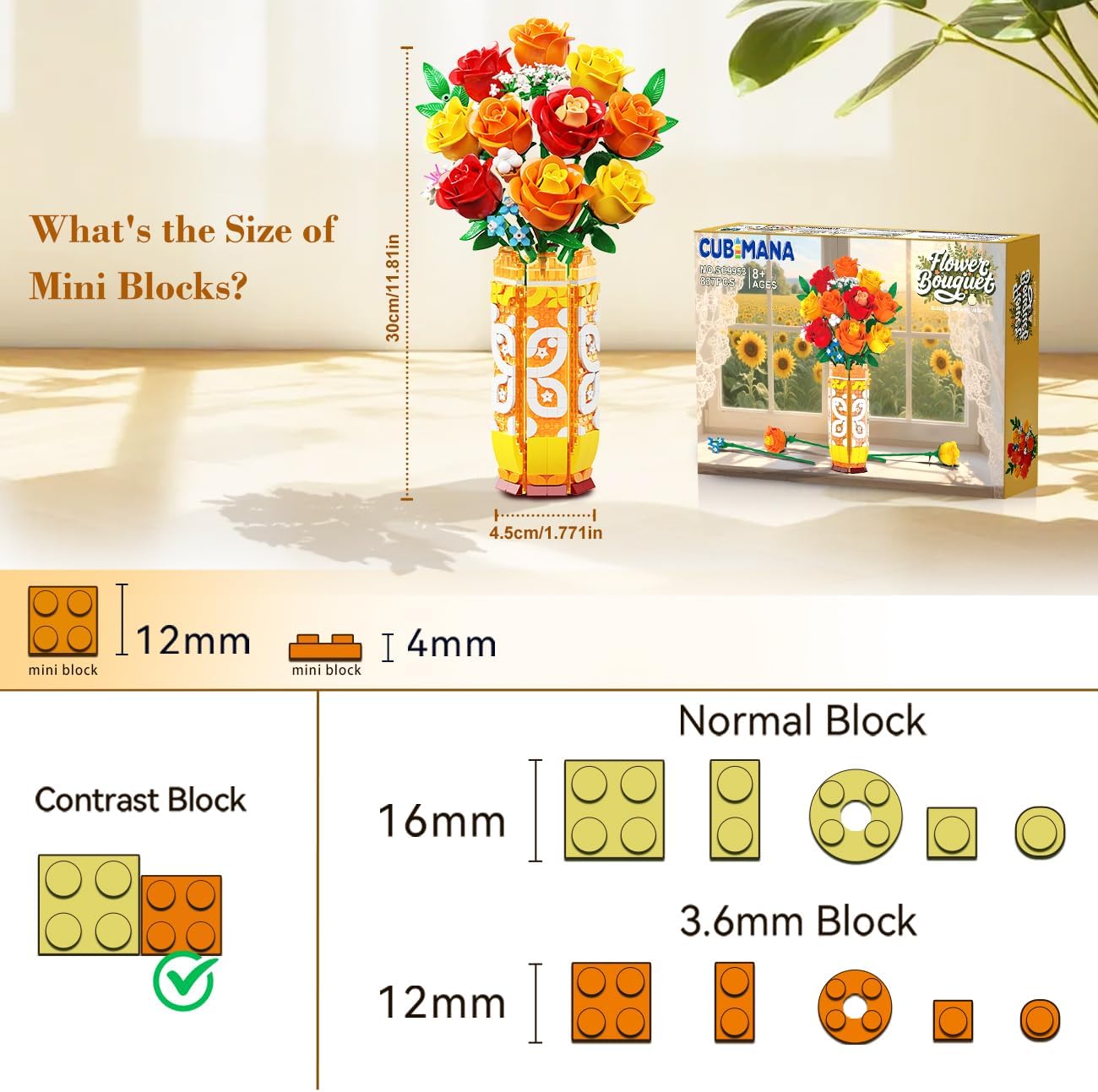 Thumbnail 4 de CUBIMANA Blumenstrauß-Bausatz mit Vase