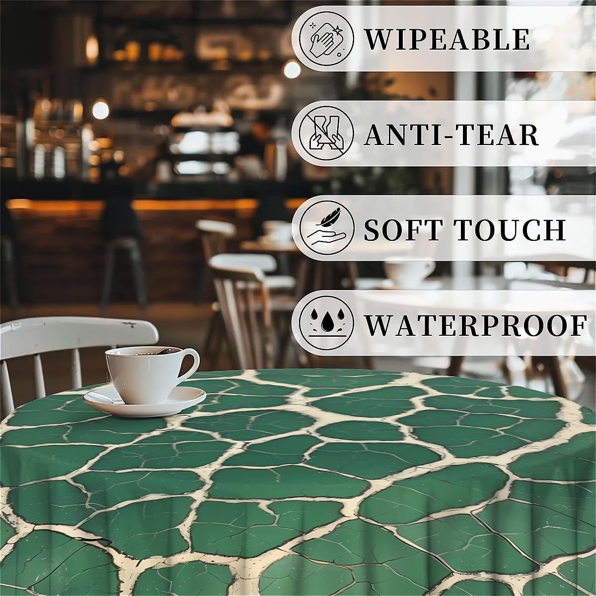 Thumbnail 4 de Artslion Round Tablecloth 60 Inch Lakes Pattern