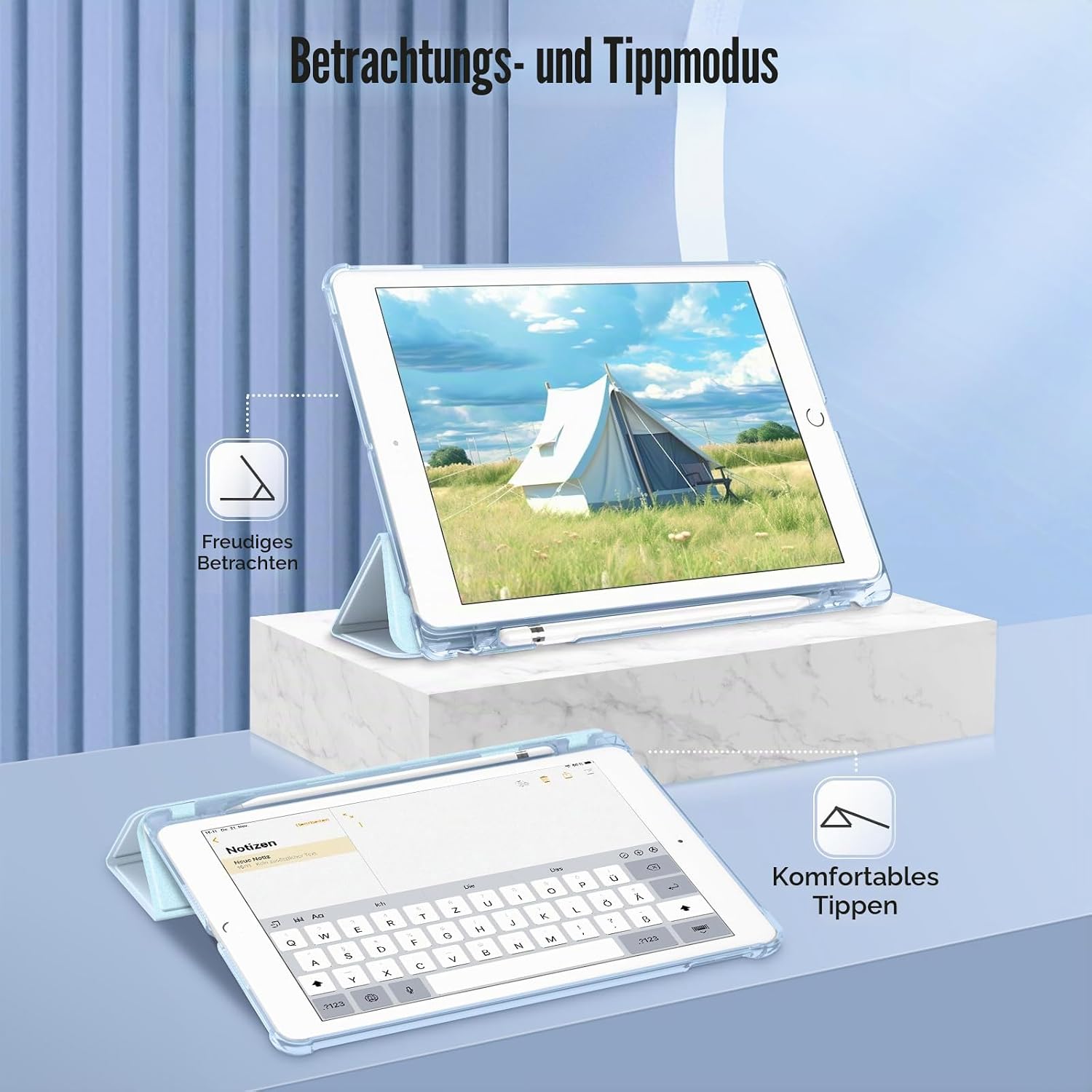 Thumbnail 2 de Fintie iPad Hülle 10,2 Zoll 9. Generation Blau