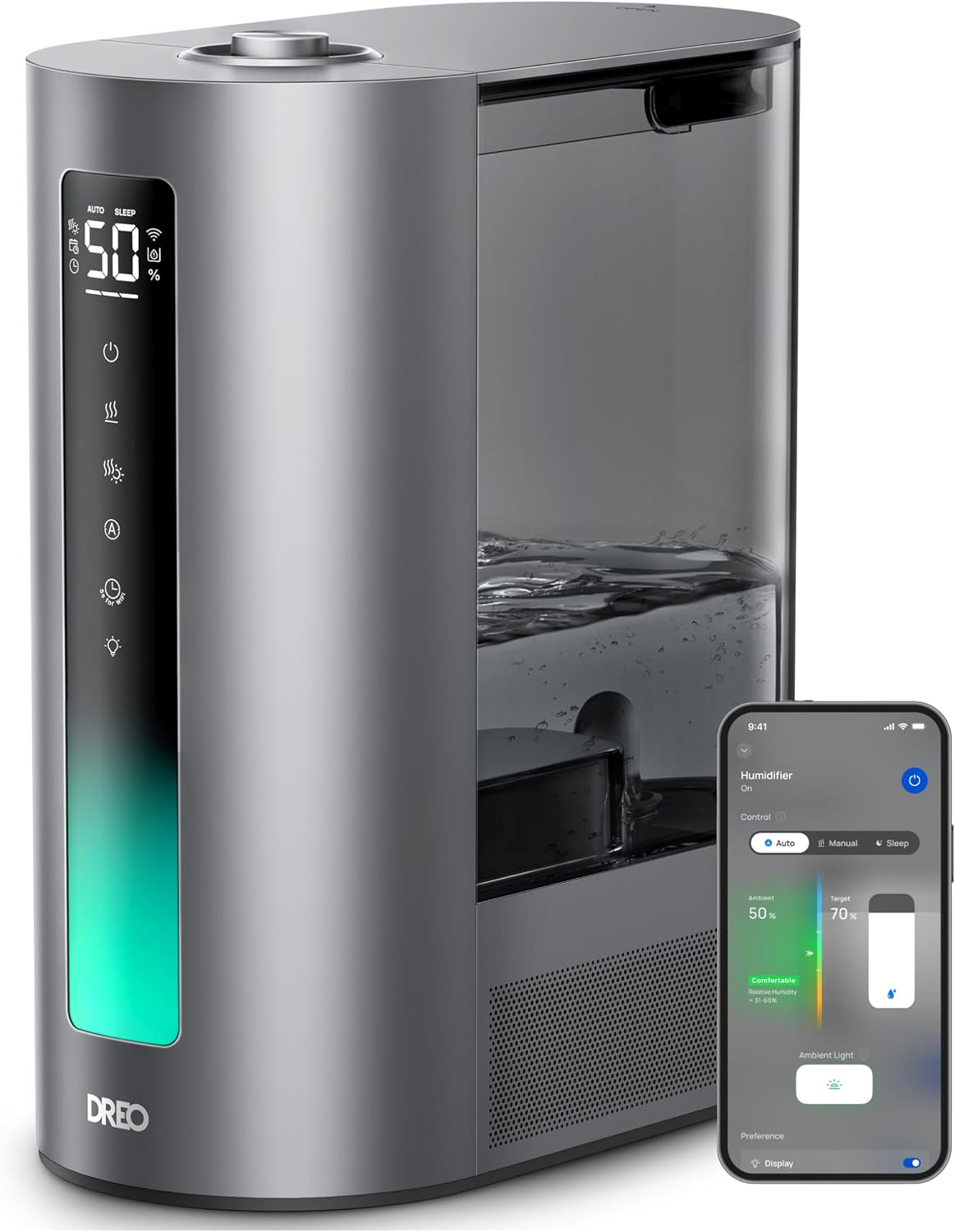 Detalle de DREO DR-HHM003S silver Smart Humidifier, 6L Warm and Cool Mist