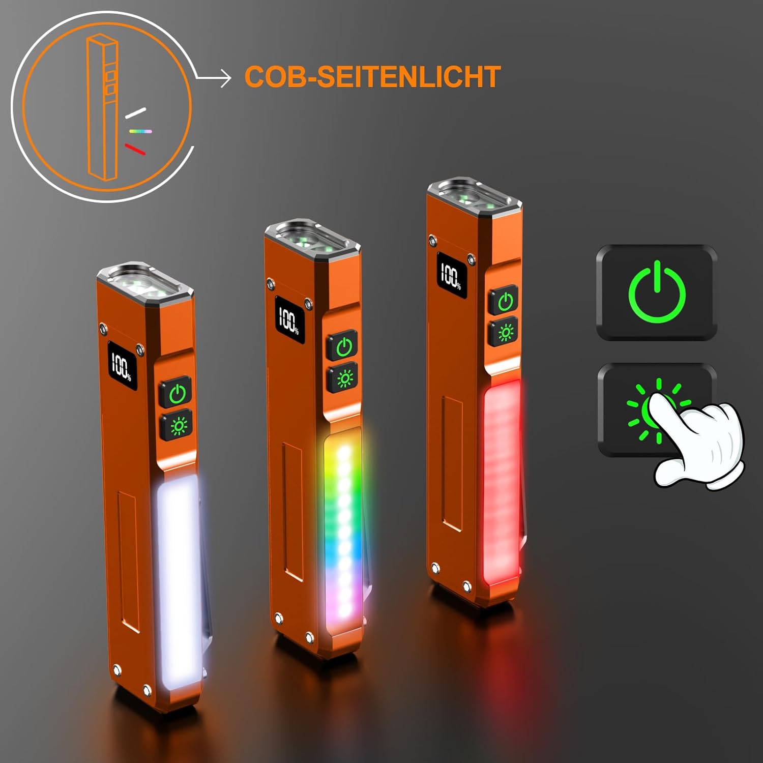 Thumbnail 2 de Relybo FP110 : lampe torche LED rechargeable ultra puissante 1 000 000 lumens (9 modes, COB latéral, UV 395 nm) étanche IPX6