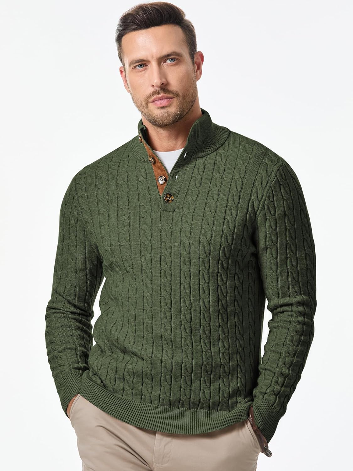 Detalle 2 de JMIERR Cable Knit Pullover Sweater 1️⃣0️⃣📘
