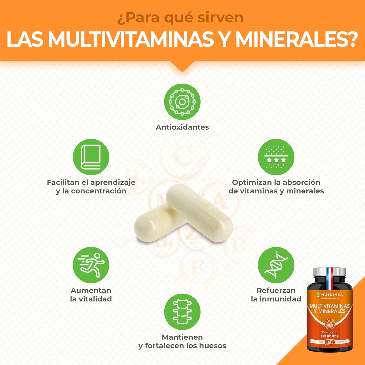 Detalle 2 de Nutrimea Multivitaminas y Minerales 10 nutrientes