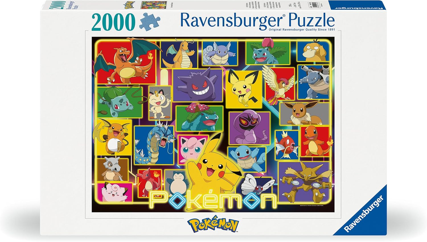 Detalle 2 de Ravensburger Puzzle 12001130 „Leuchtende Pokémon“ – 2000 Teile Puzzle für Erwachsene & ab 14 Jahren