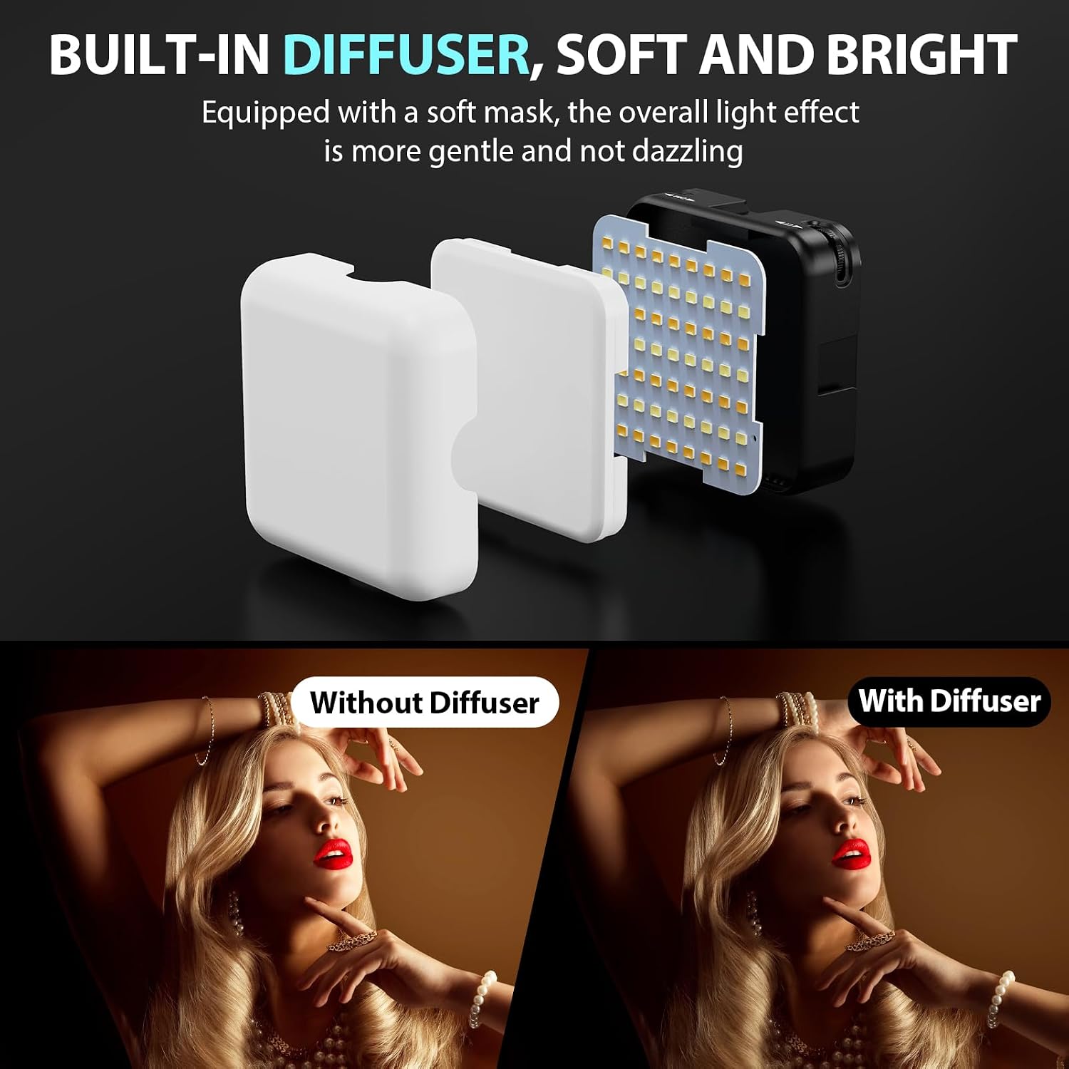 Thumbnail 4 de Heysliy Magnetic RGB Video Light – Portable, versatile LED for on‑the‑go photography