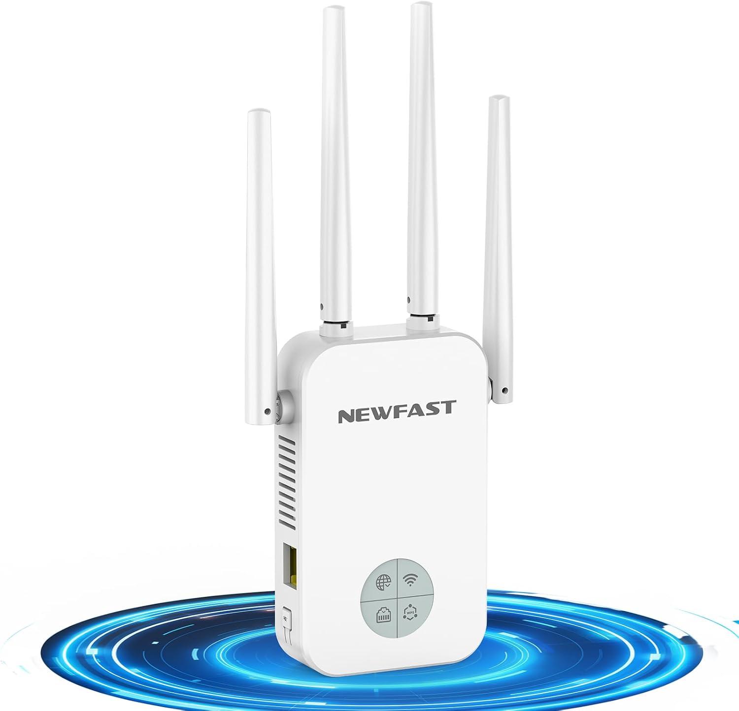 NEWFAST Répéteur WiFi Puissant 1200Mbps – Double Bande 5GHz, Mode Répéteur/AP/Routeur, 1 Port Ethernet