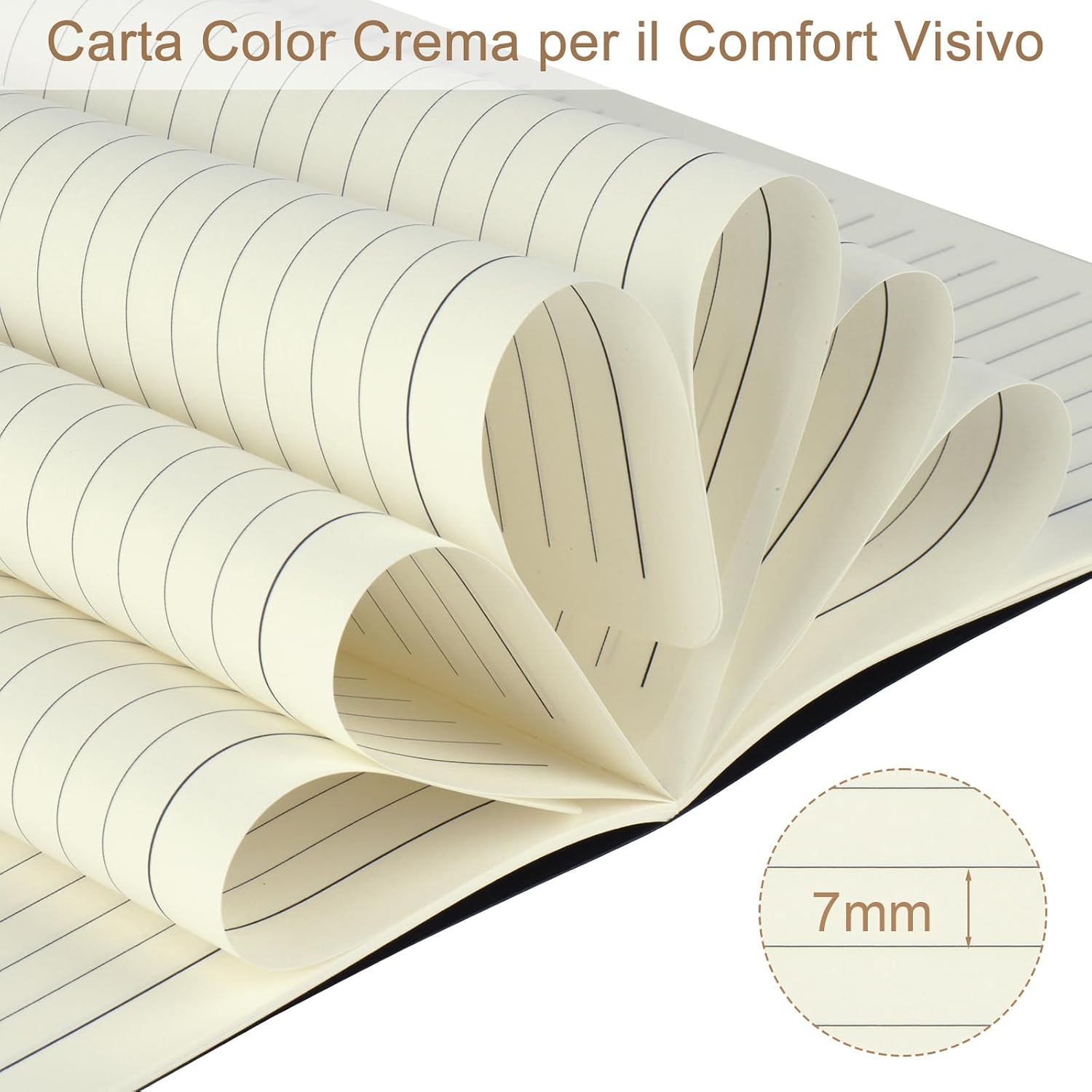 Detalle 2 de ZCZN-Quaderno Appunti A5: confezione da 12 quaderni, carta FSC 80 g/m², rilegatura a filo