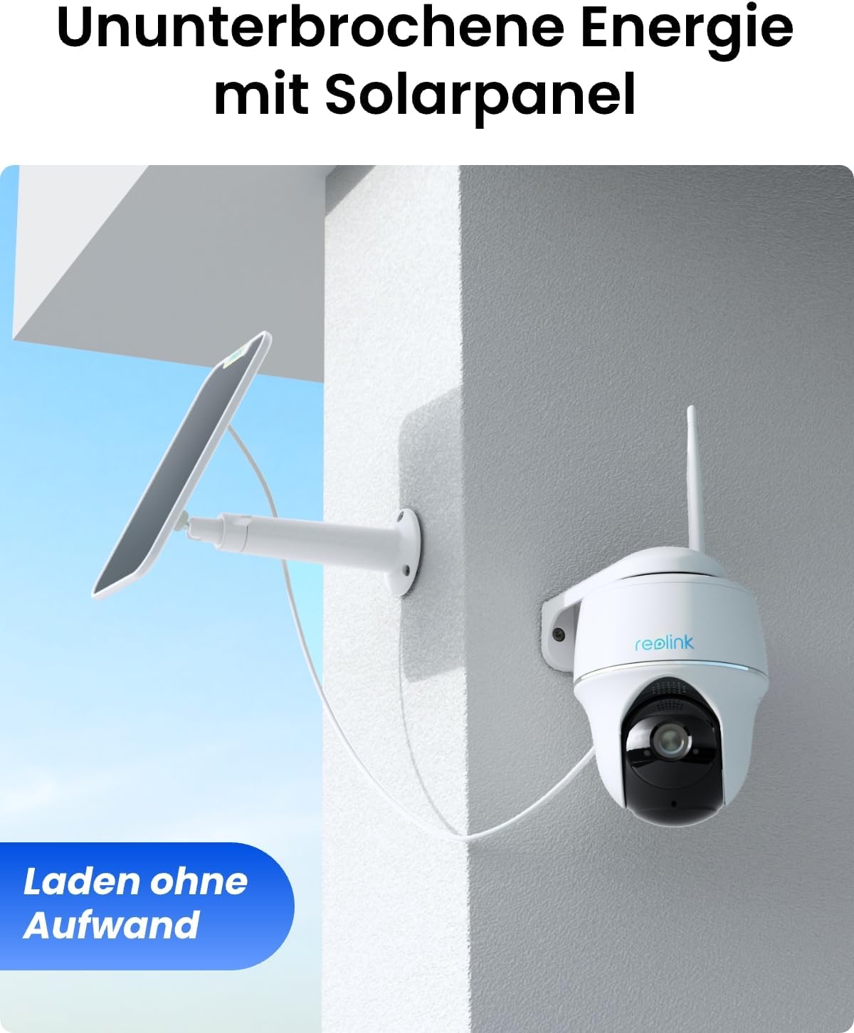 Detalle 2 de Reolink Argus PT Plus 4MP Solar Außenkamera
