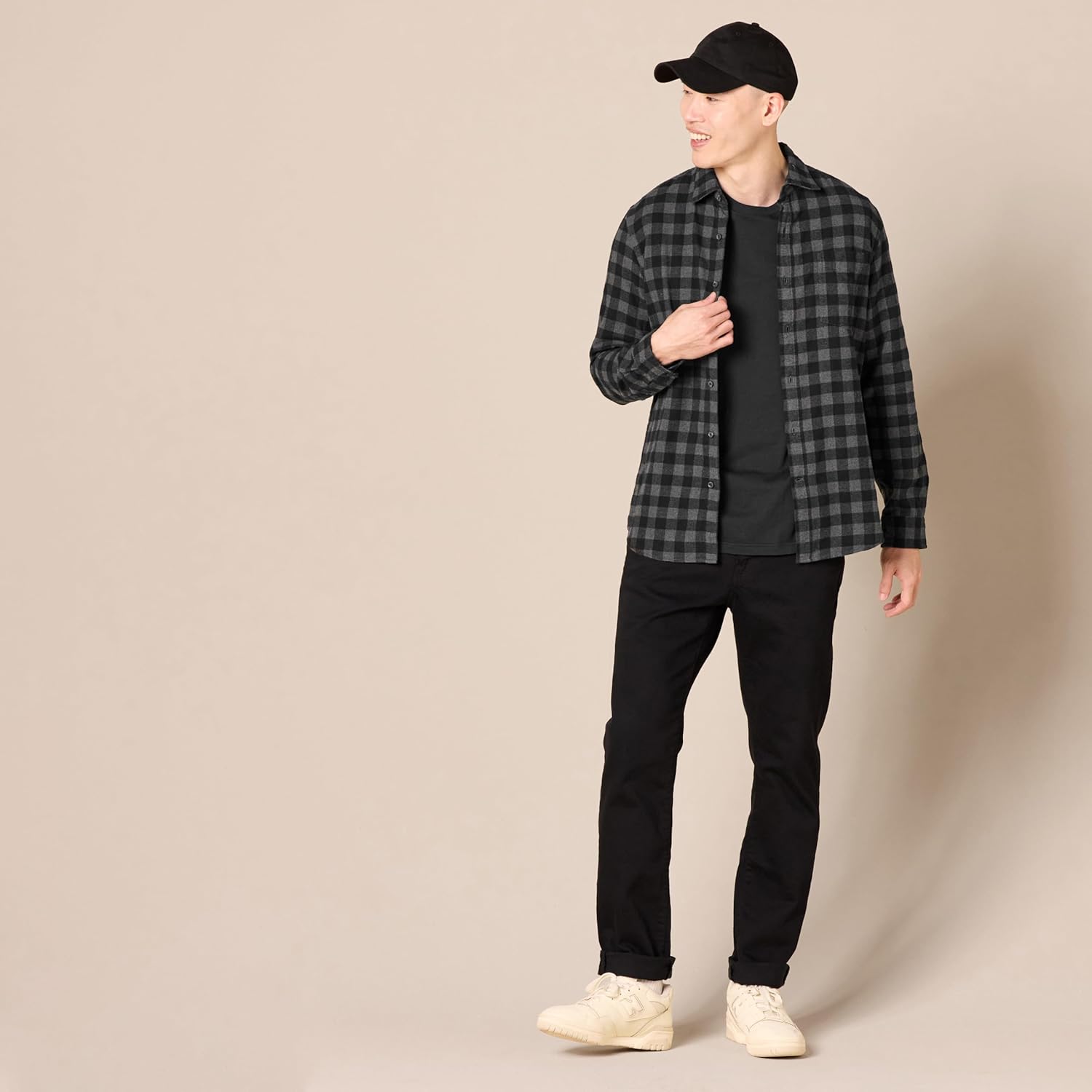 Thumbnail 4 de Amazon Essentials Herren Langarm kariertes Flanellhemd in schmaler Passform (100 % Baumwolle) – Auslauffarben