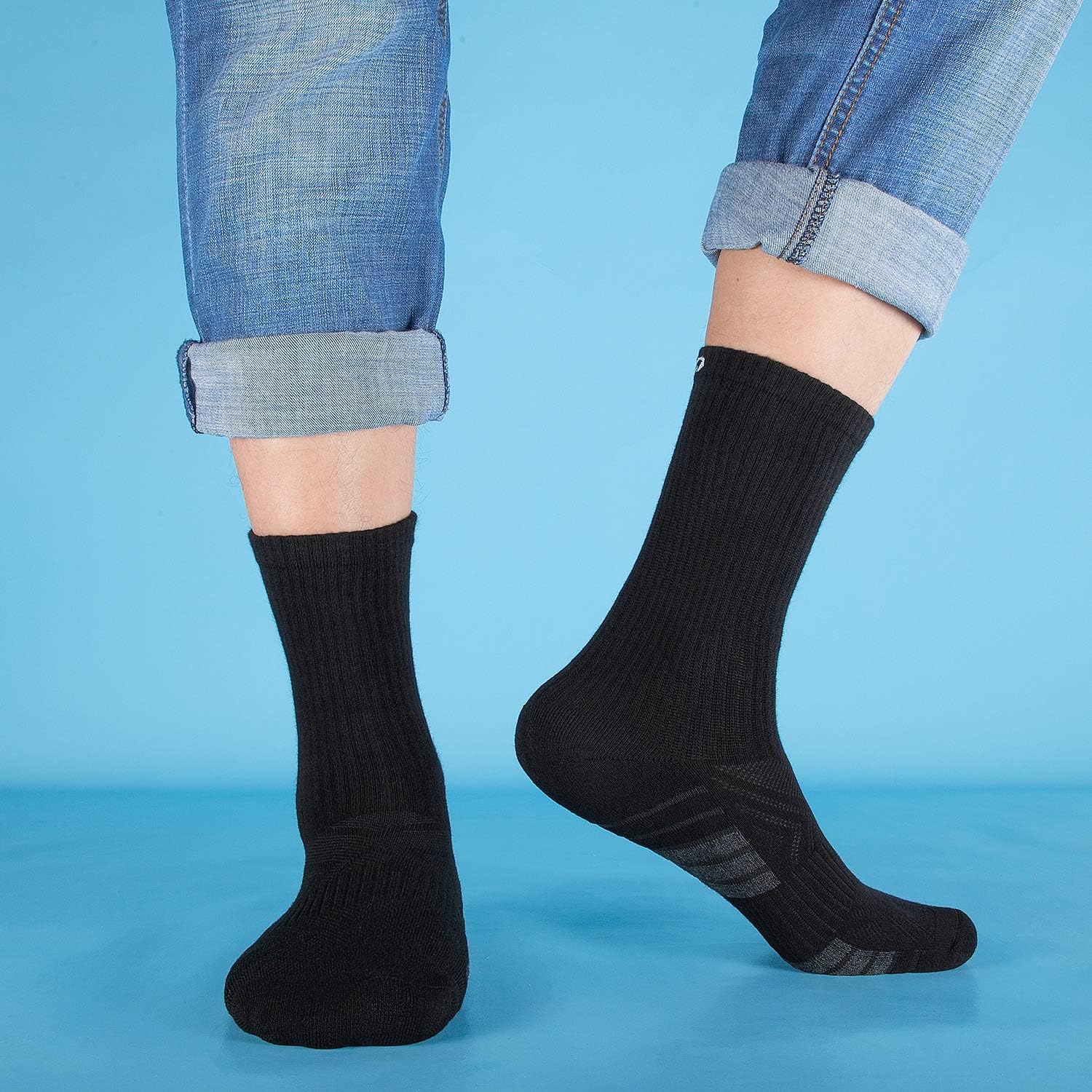 Detalle 2 de Coskefy thick cushion thermal walking socks (6 pairs) for outdoor work, hiking and trainers