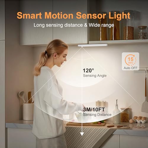 Detalle de daphomeu 5 Pack Rechargeable Under Cupboard Kitchen Lights (3 Colours)
