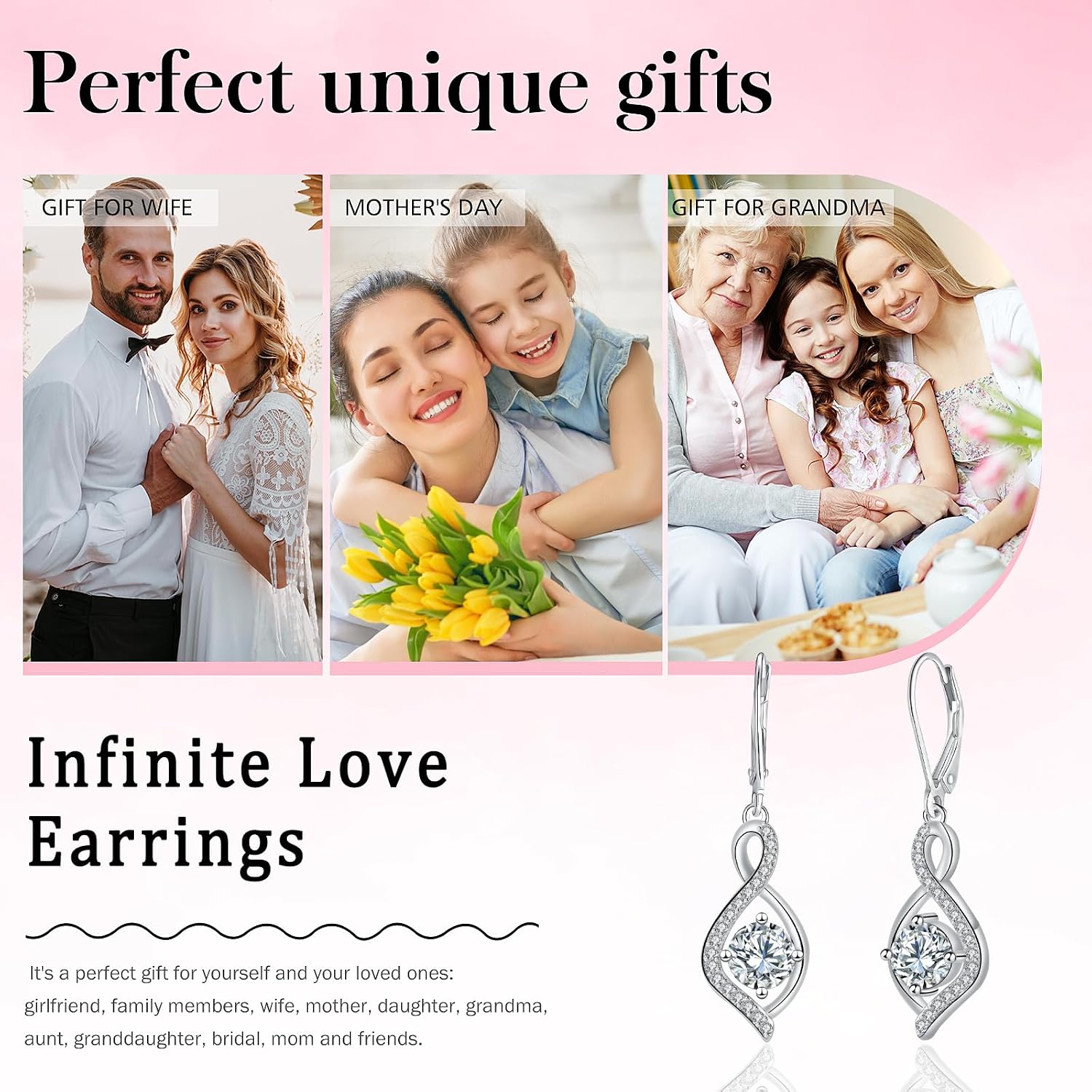 Detalle 1 de Micory Femme boucles d’oreilles argent 925