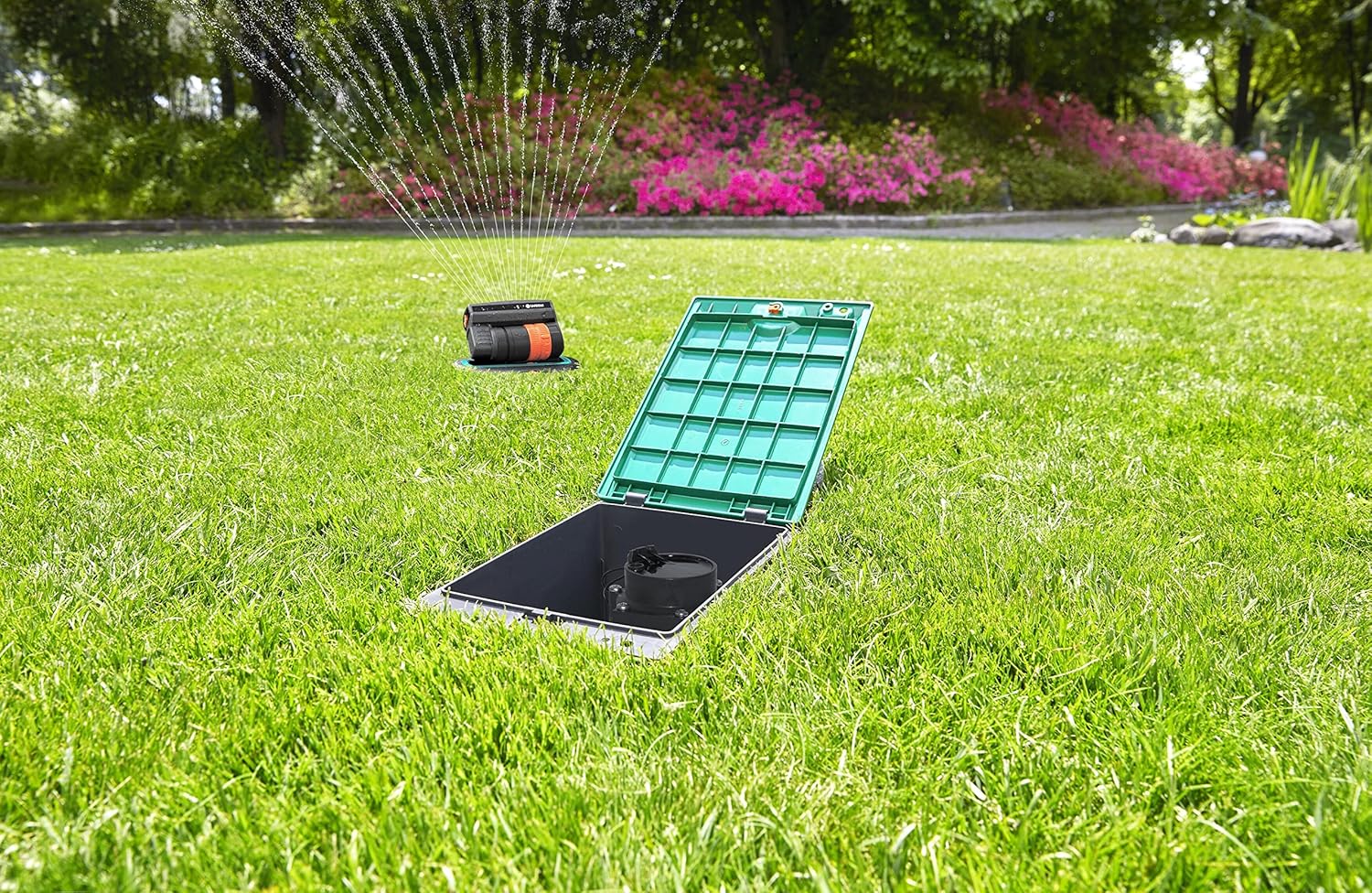 Thumbnail 5 de Gardena Ventilbox V1 Bodeneinbaudose – einfache Installation, Sicherheitsdeckel und Unterflur-Ventilaufnahme (1254-20)