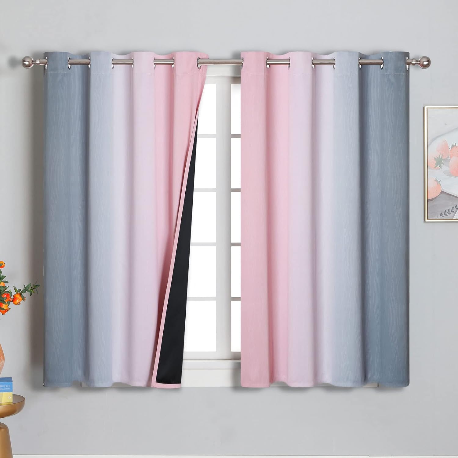 Thumbnail 1 de VEHEDE ombre blackout curtains W52 x L54