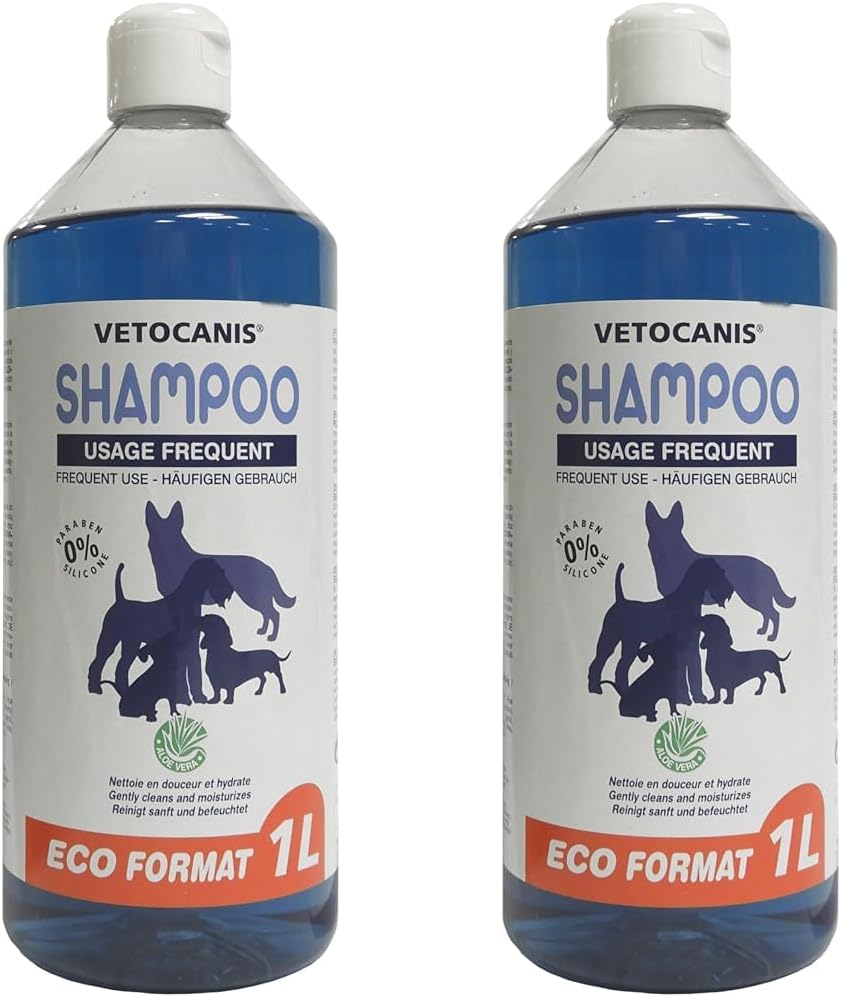 Detalle de Vetocanis Shampoing pour chien usage quotidien – 1 l, formulation sous contrôle vétérinaire