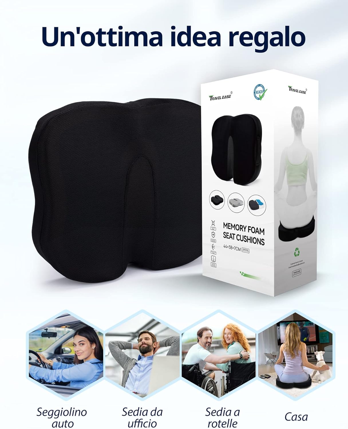 Detalle de Travel Ease Cuscino Ergonomico 44x38x7 cm
