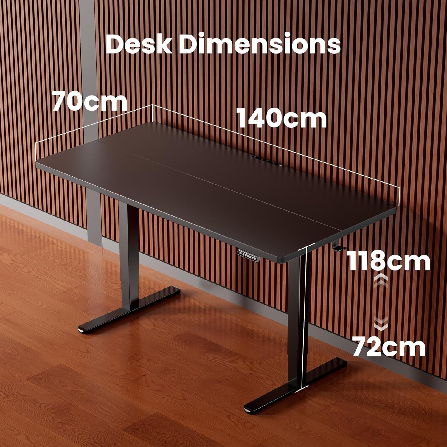 Thumbnail 5 de ErGear Electric Standing Desk 140 x 70 cm with 4 Memory Presets