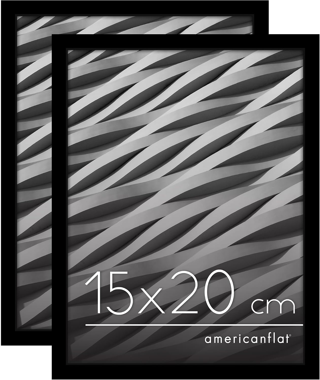 Detalle de Americanflat Cadre Photo 15x20 noir 2 pcs