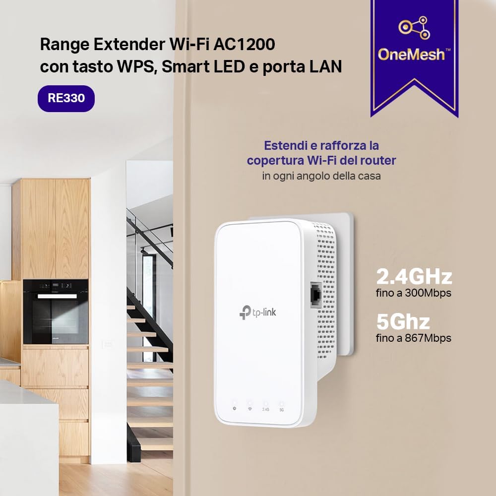 Thumbnail 2 de TP-Link RE330 Ripetitore WiFi AC1200 fino a 120 m²