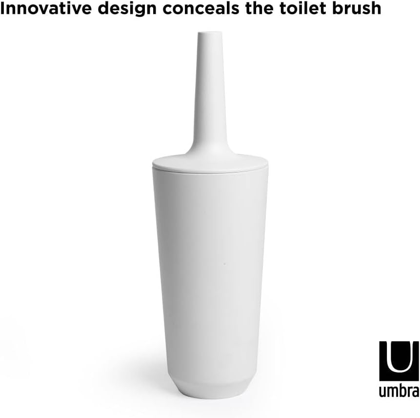 Detalle de Umbra Corsa scopino per wc con portascopino in melamina bianco