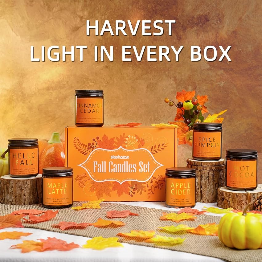 Detalle 2 de Hello Fall Soy Candles Set 7oz × 6 Pack 🕯