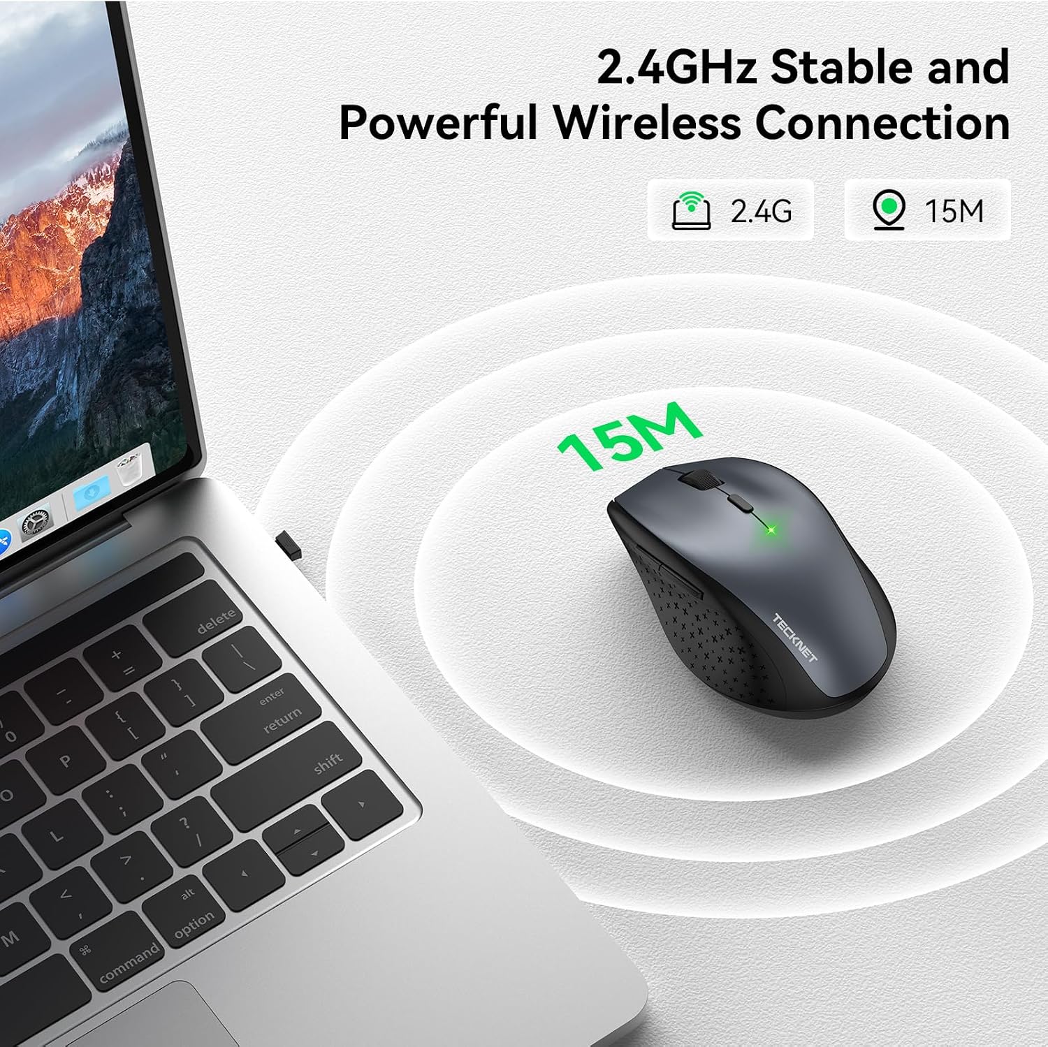 Thumbnail 4 de TECKNET Wireless Mouse 4800 DPI for Laptop 🖱