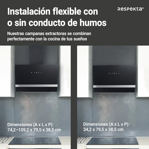 Thumbnail 6 de Respekta CH24080SM Campana inclinada 80 cm, 52–63 dB 📺