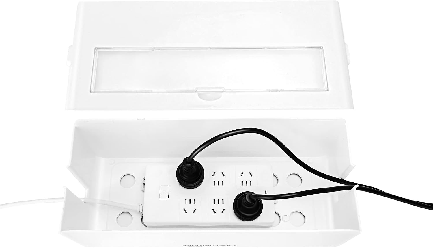 Thumbnail 4 de Amazon Basics Cable Tidy Box (Large, White) for Hiding and Organising Cables