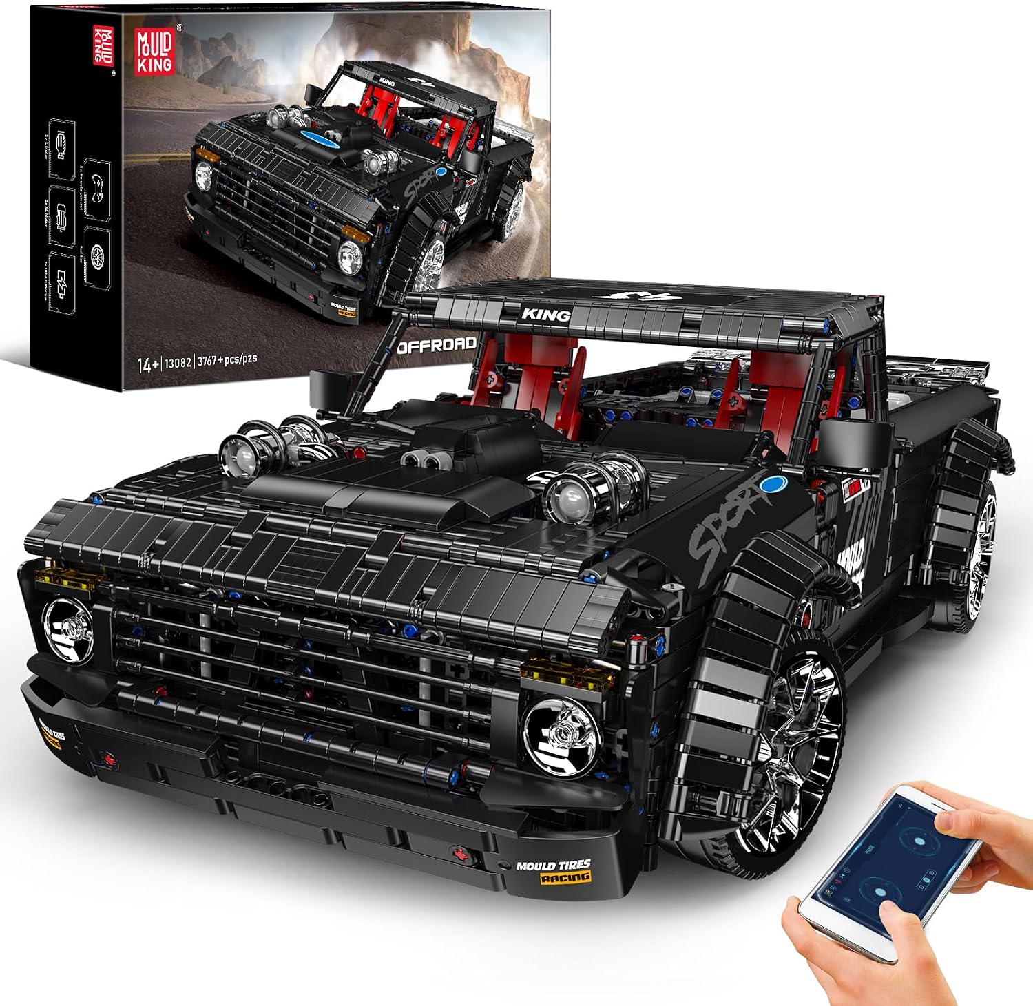 Detalle de Mould King 13082 Pickup Truck 3695 pieces
