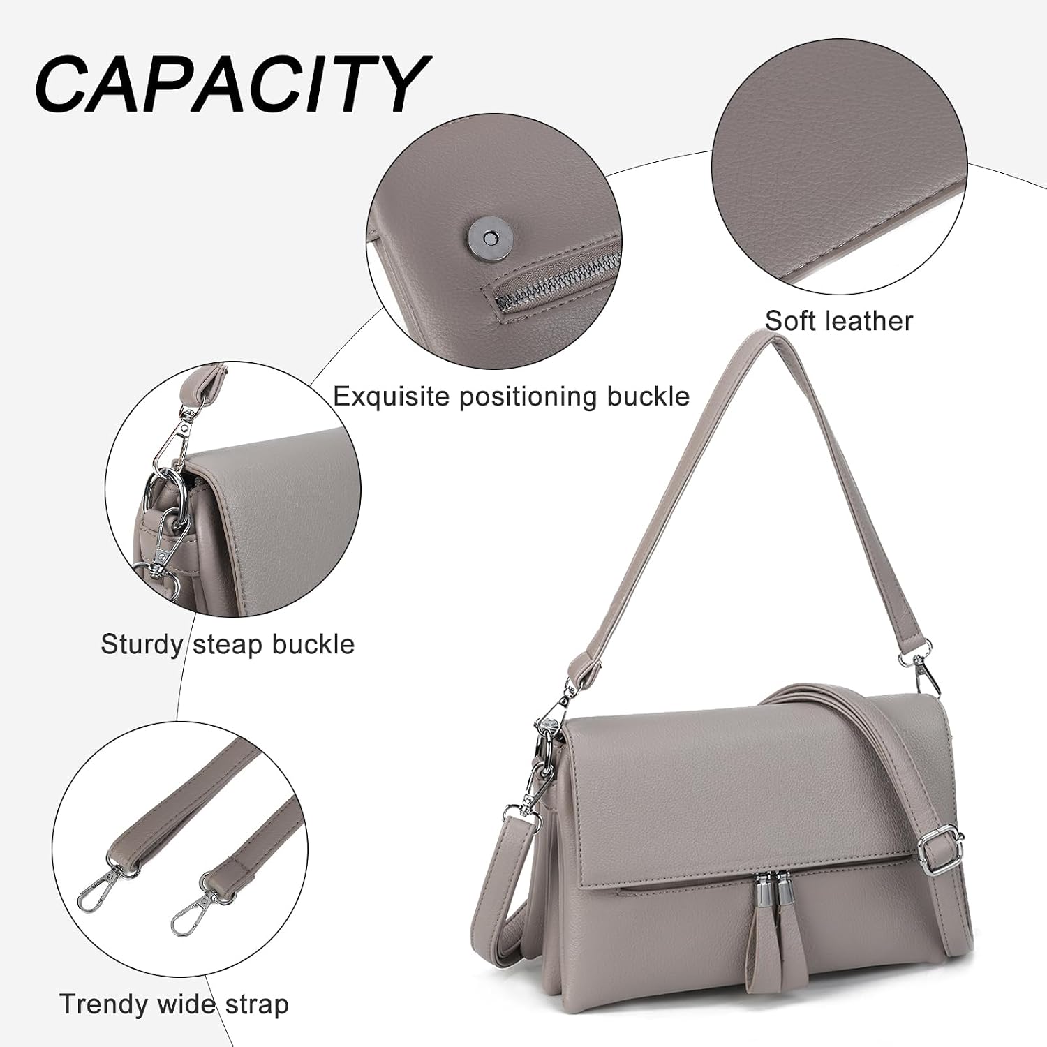 Thumbnail 3 de Gladdon Small Crossbody Purse for Women — Trendy Shoulder Bag with Adjustable Strap