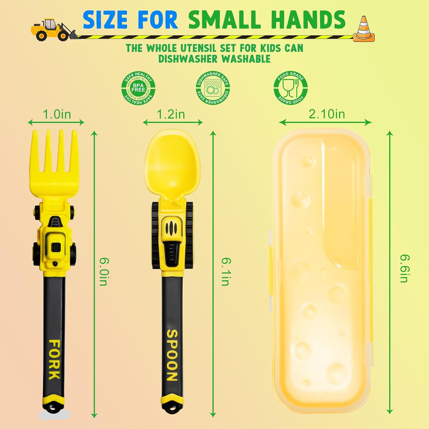 Thumbnail 4 de Construction Kinder Besteckset Gelb