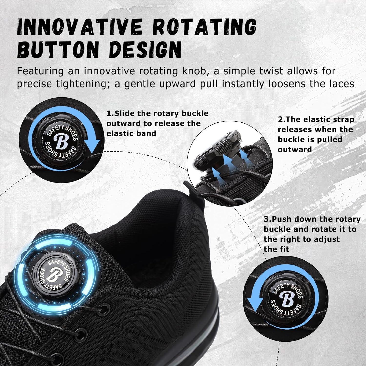 Thumbnail 4 de Burlbuny Work Shoes for Men & Women – Breathable, Lightweight Safety Footwear