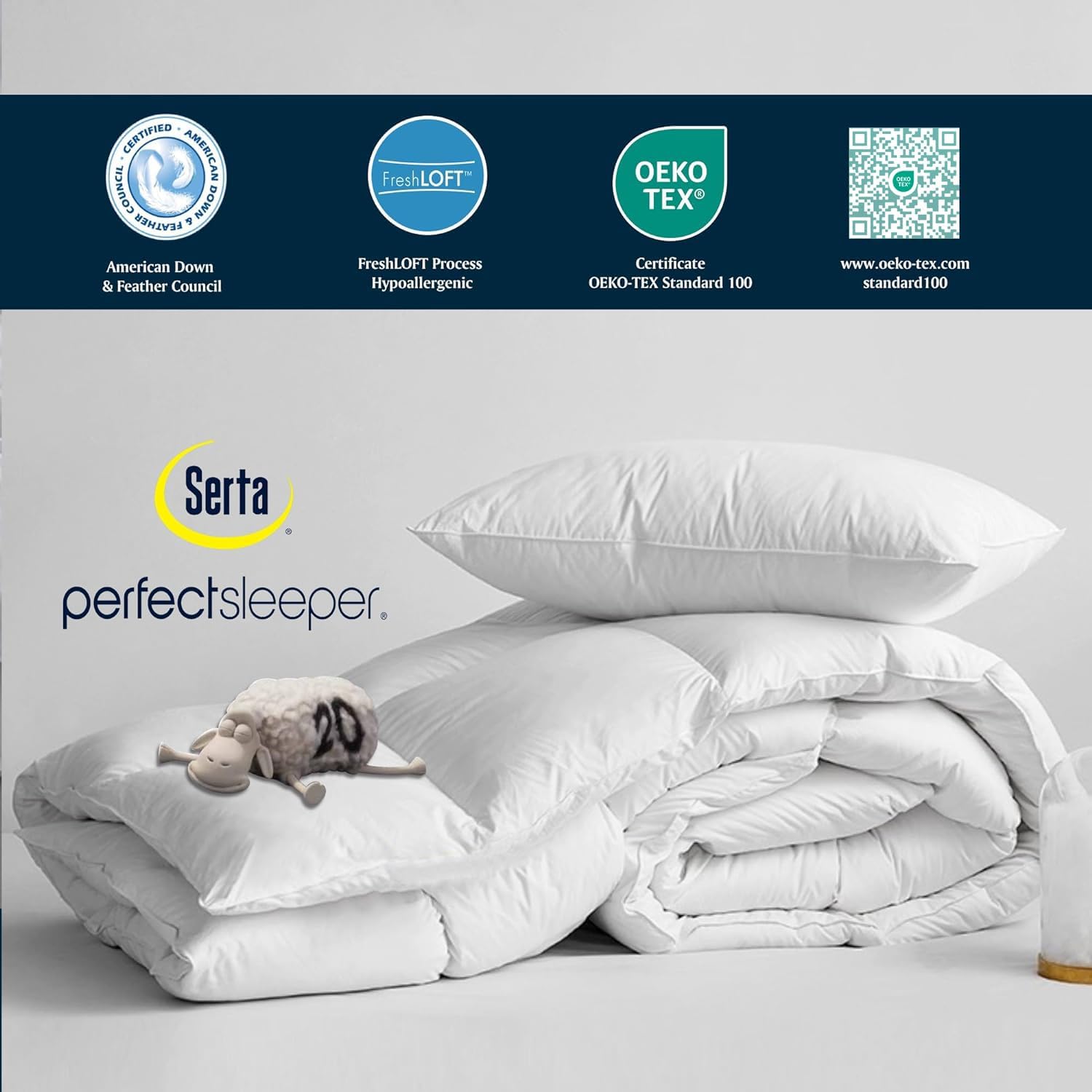 Thumbnail 1 de Serta Goose Feather Down Comforter King Size