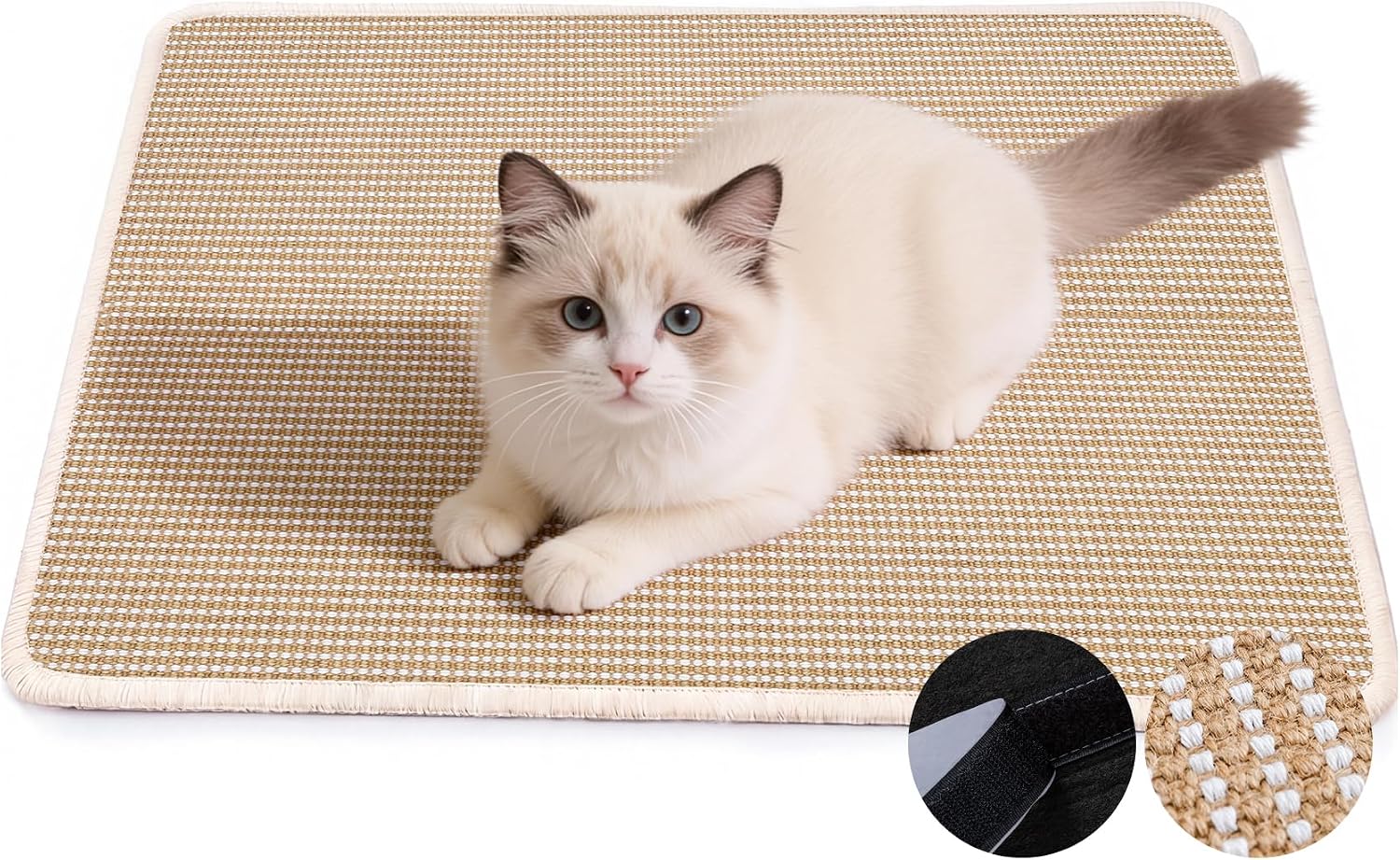 Detalle de Petinstinct M Cat Scratcher Mat, Natural Sisal, 23.6 x 15.7 Inches