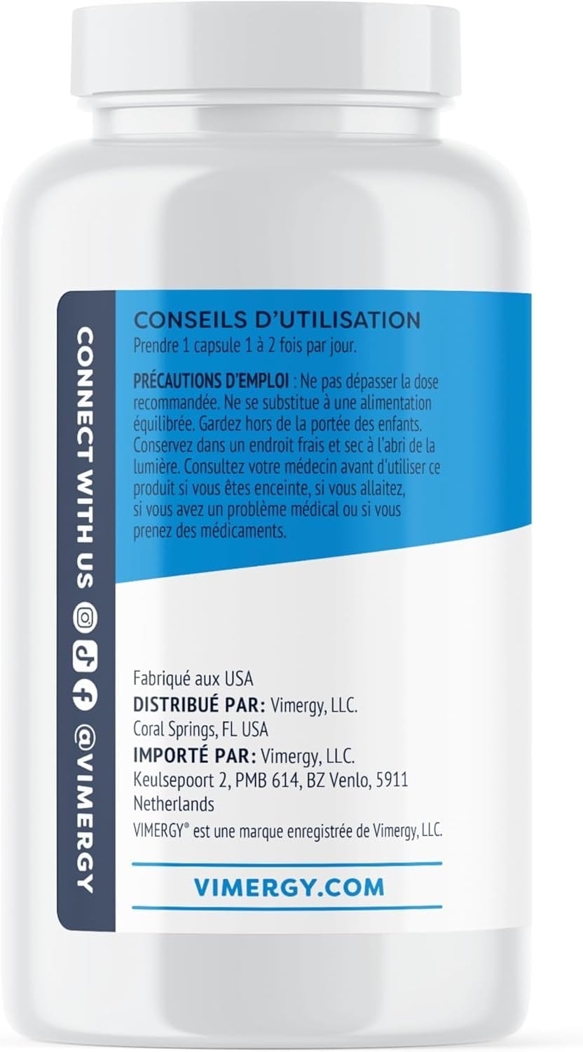 Detalle de Vimergy L-Lysine 500 mg — Gélules véganes, 270 portions