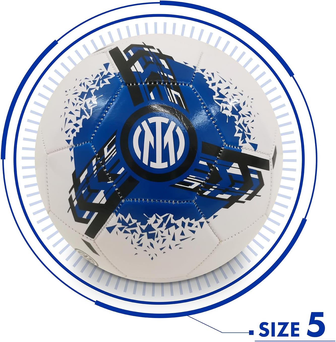 Thumbnail 3 de Mondo Toys 13404 pallone da calcio cucito INTER, misura 5 (300 g) bianco/blu/nero