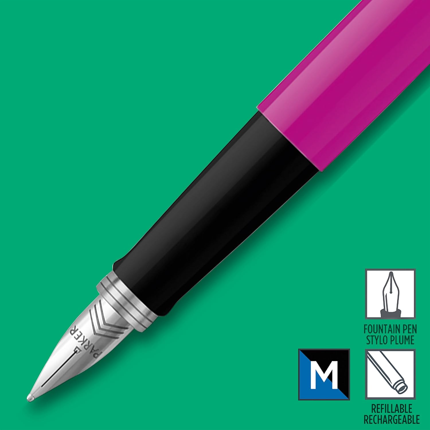 Thumbnail 2 de Parker Jotter Originals stylo plume magenta – pointe moyenne, encre bleue