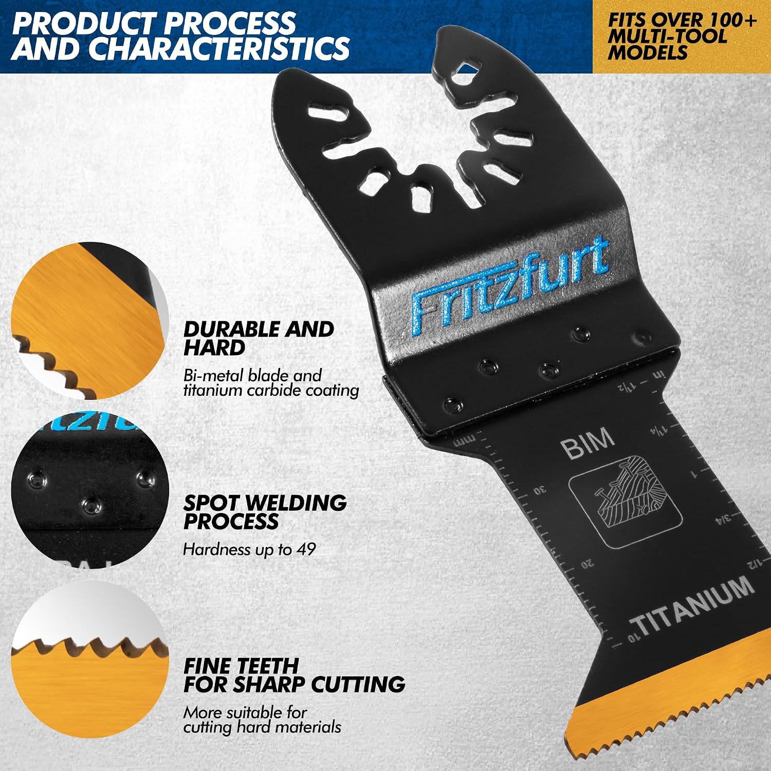 Detalle de FRITZFURT Oscillating Tool Blade Set, 7-Piece