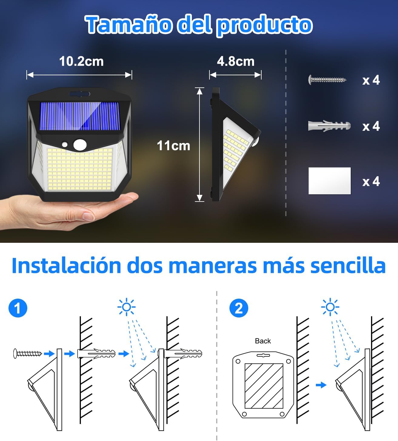 Thumbnail 5 de Vanranger 248 LED 1200 mAh luz solar exterior