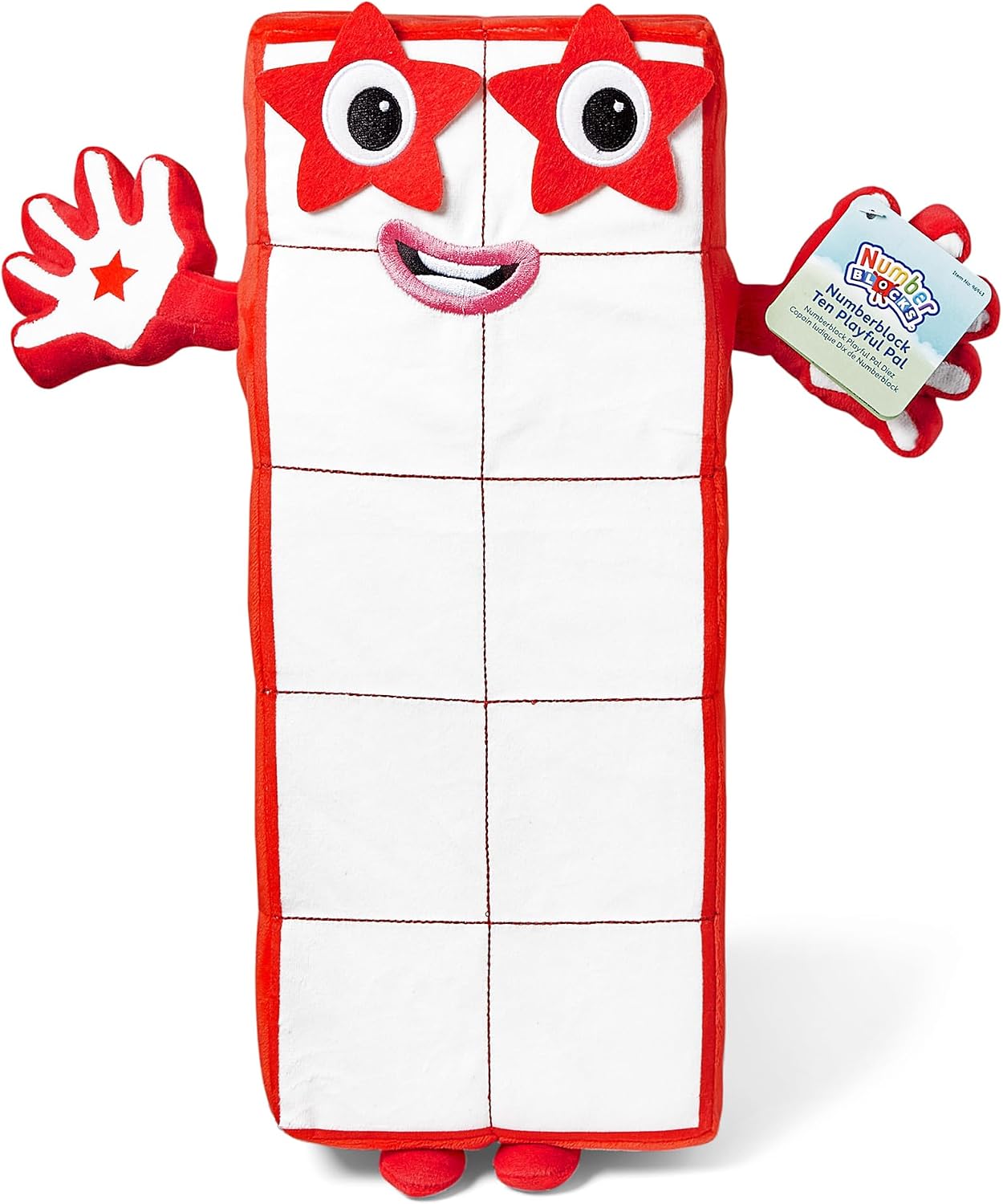 Detalle de Learning Resources Numberblocks HM96943-UK knuffelpop Tien, 42 cm pluche