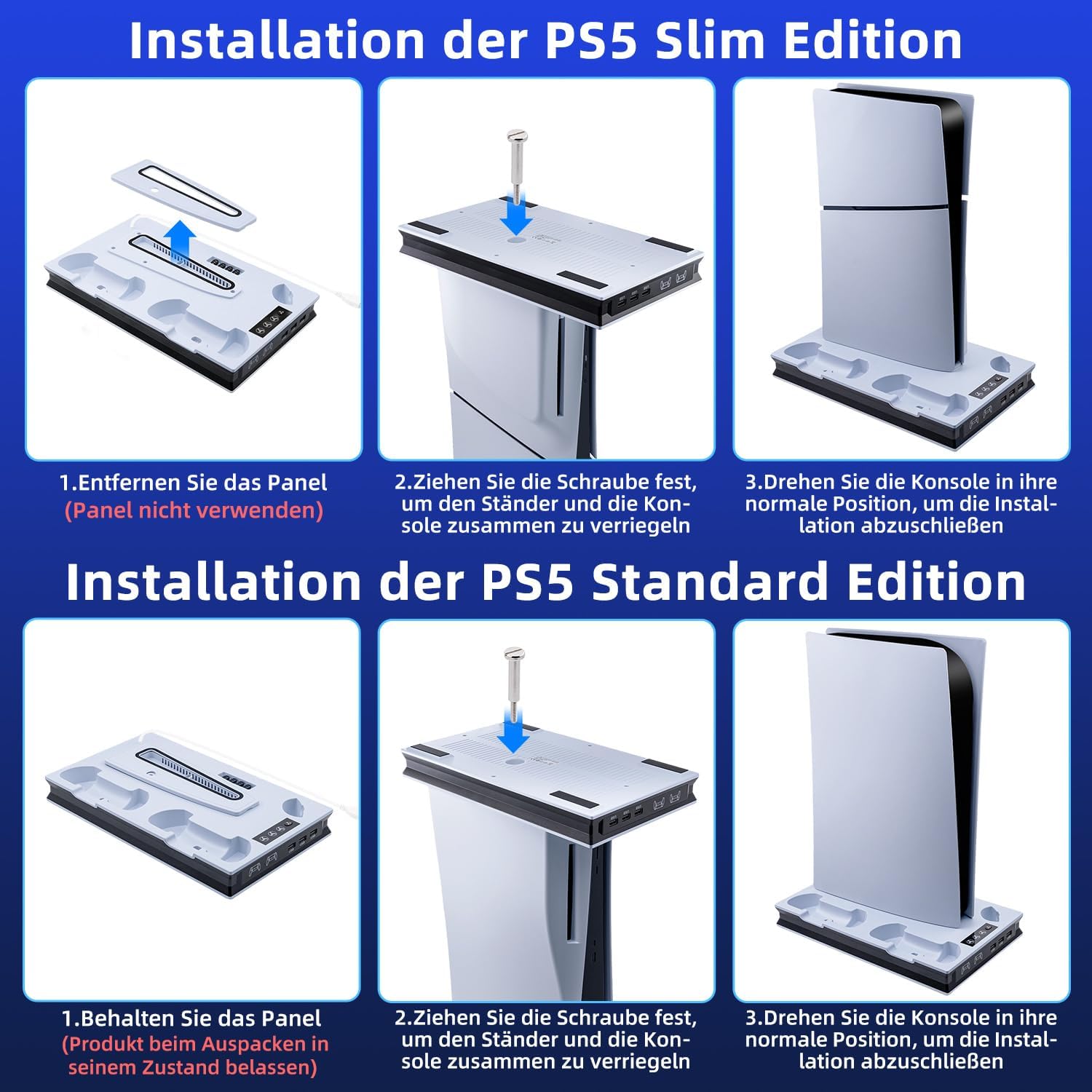 Thumbnail 6 de Wigearss PS5 Kühler Standfuß mit Dual-Laden