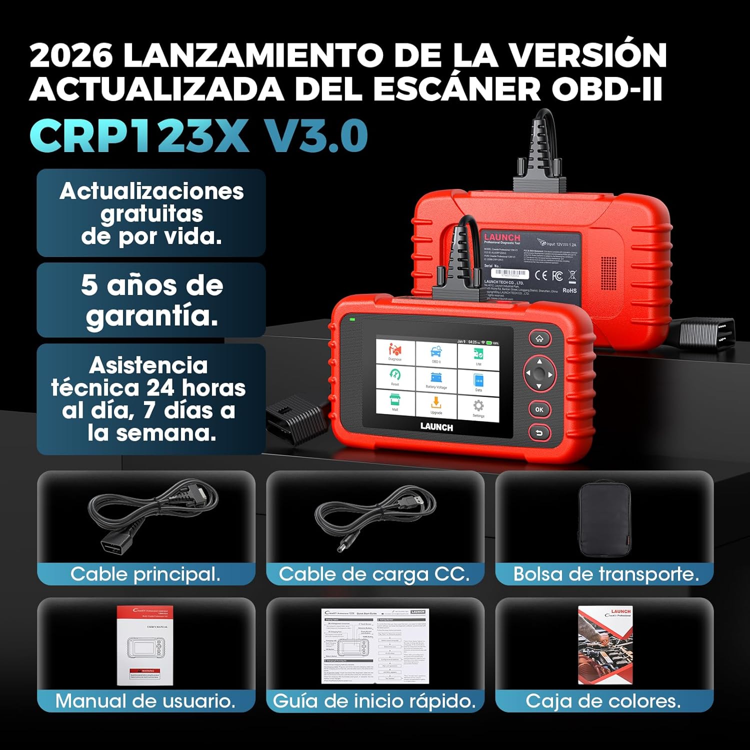 Thumbnail 4 de Launch CRP123X V3.0 OBD2 Diagnóstico Multimarcas