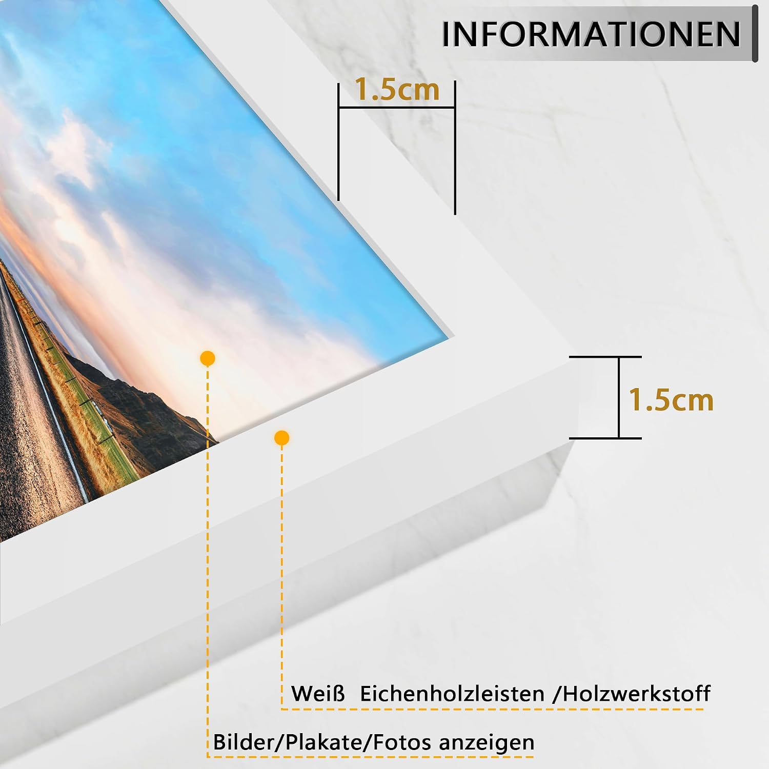 Detalle de Tinkeps Bilderrahmen 30x40 cm im 3er-Pack
