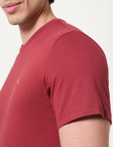 Detalle de Calvin Klein Camiseta de Manga Corta para Hombre Classic Monogram Tee – Rojo (Red Pear), Talla L