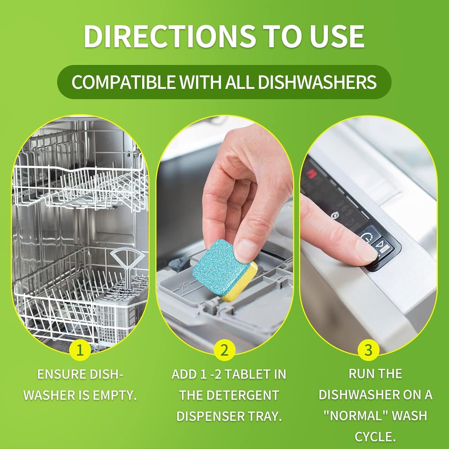 Detalle 1 de NATRUTH 1 Dishwasher Cleaner Tablets, 30-Pack, Lemon Scent