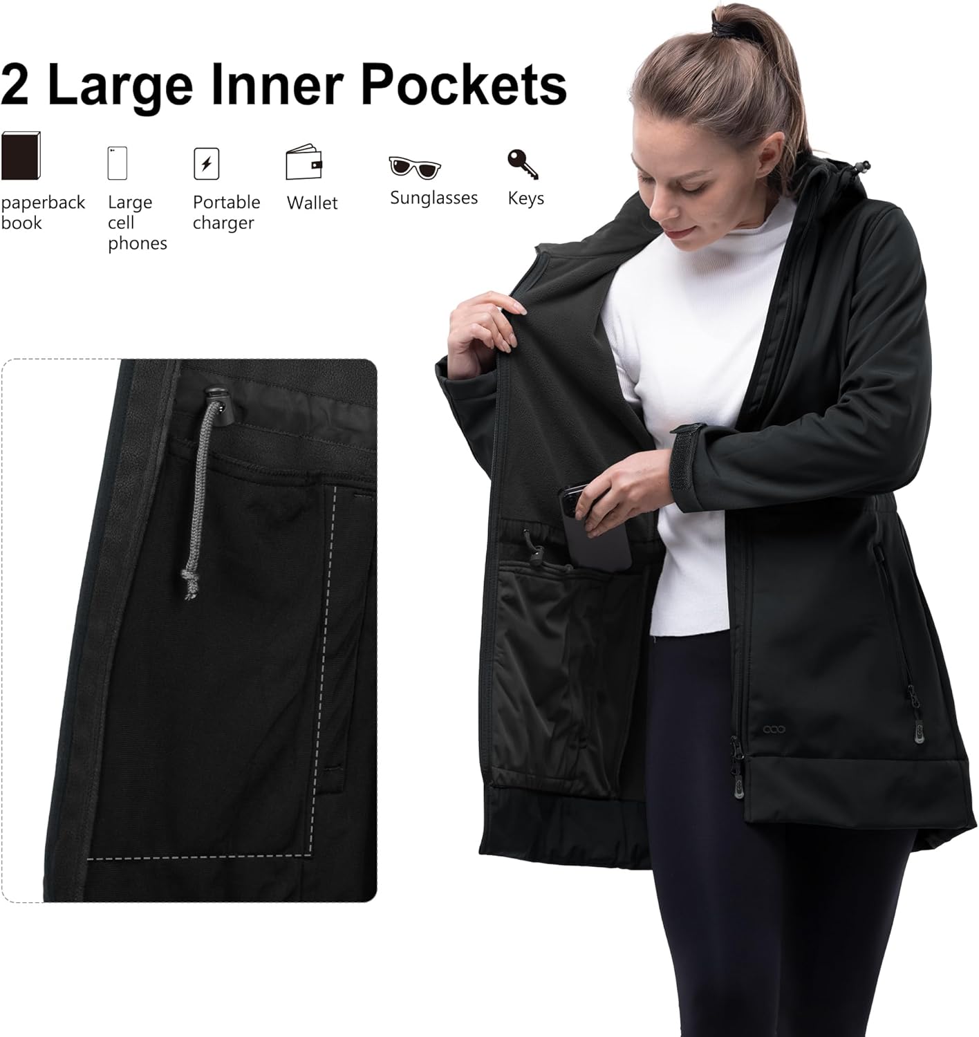 Detalle de Softshelljacke Wasserdicht 8.000 mm 33,000ft Damen