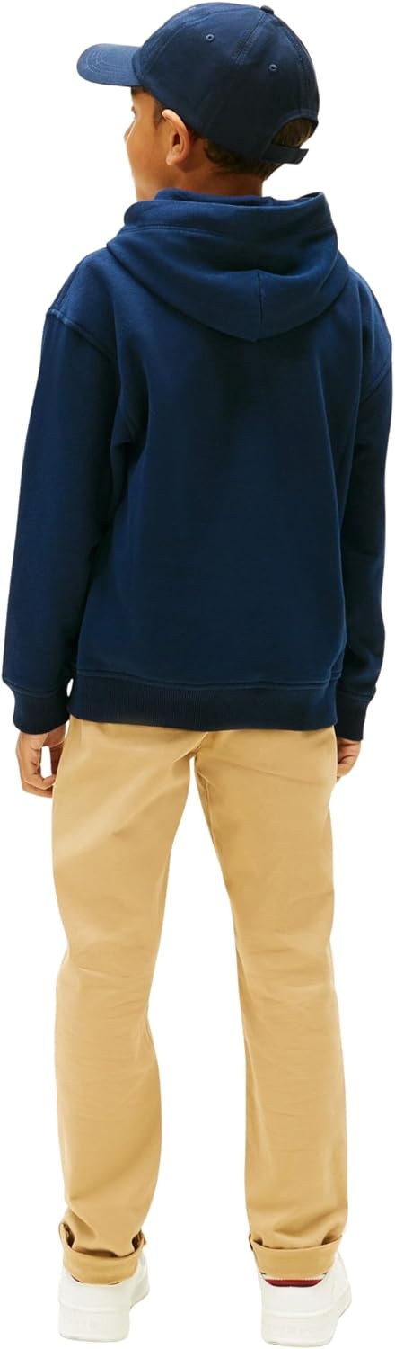 Detalle de Tommy Hilfiger Monotype Print Hoodie Kb0kb10028 – Felpa con cappuccio Bambini e Ragazzi